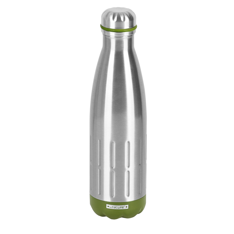 500ml s/s double wall vacuum flask – green