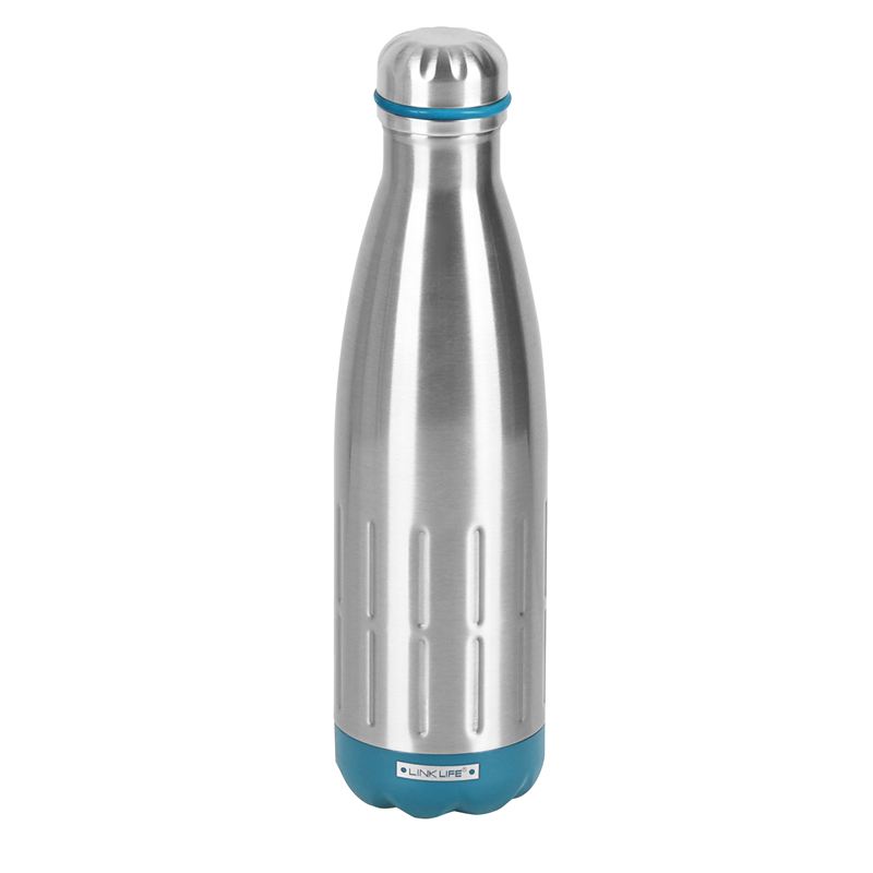500ml s/s double wall vacuum flask – blue